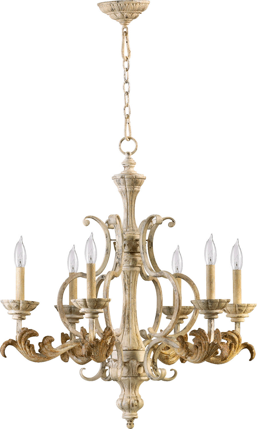 Quorum Florence 6037-6-70 Chandelier Light - Persian White