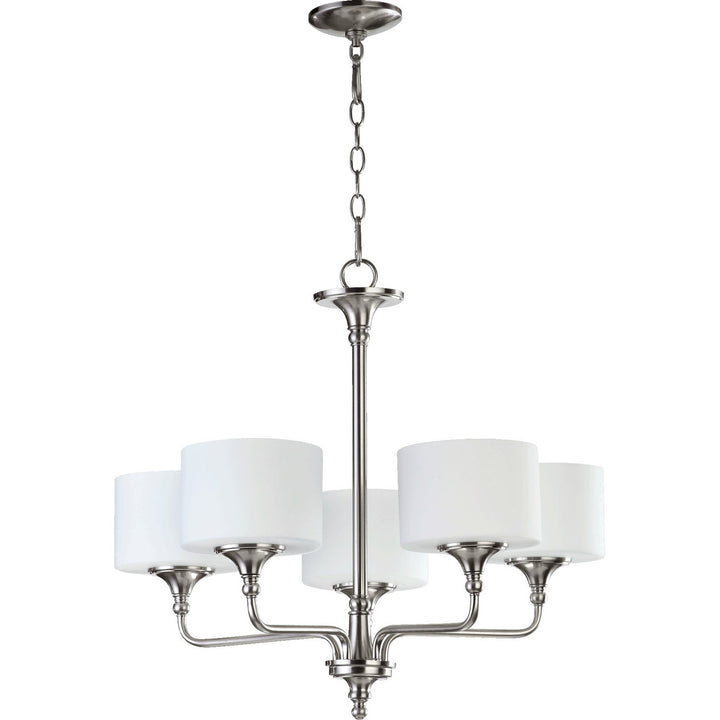 Quorum Rockwood 6090-5-65 Chandelier Light - Satin Nickel