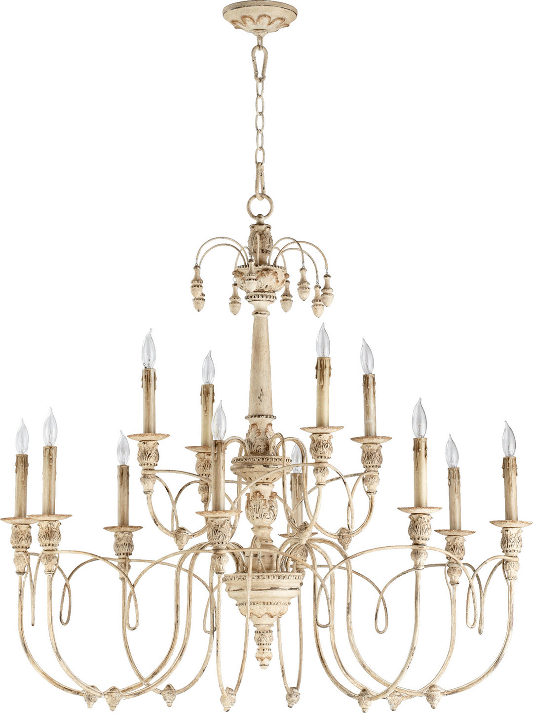 Quorum Salento 6106-12-70 Chandelier Light - Persian White