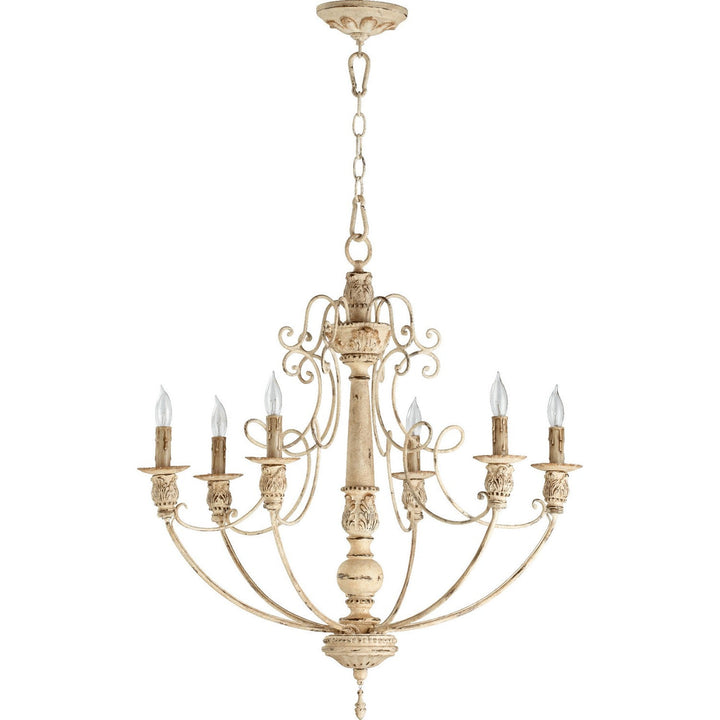 Quorum Salento 6106-6-70 Chandelier Light - Persian White
