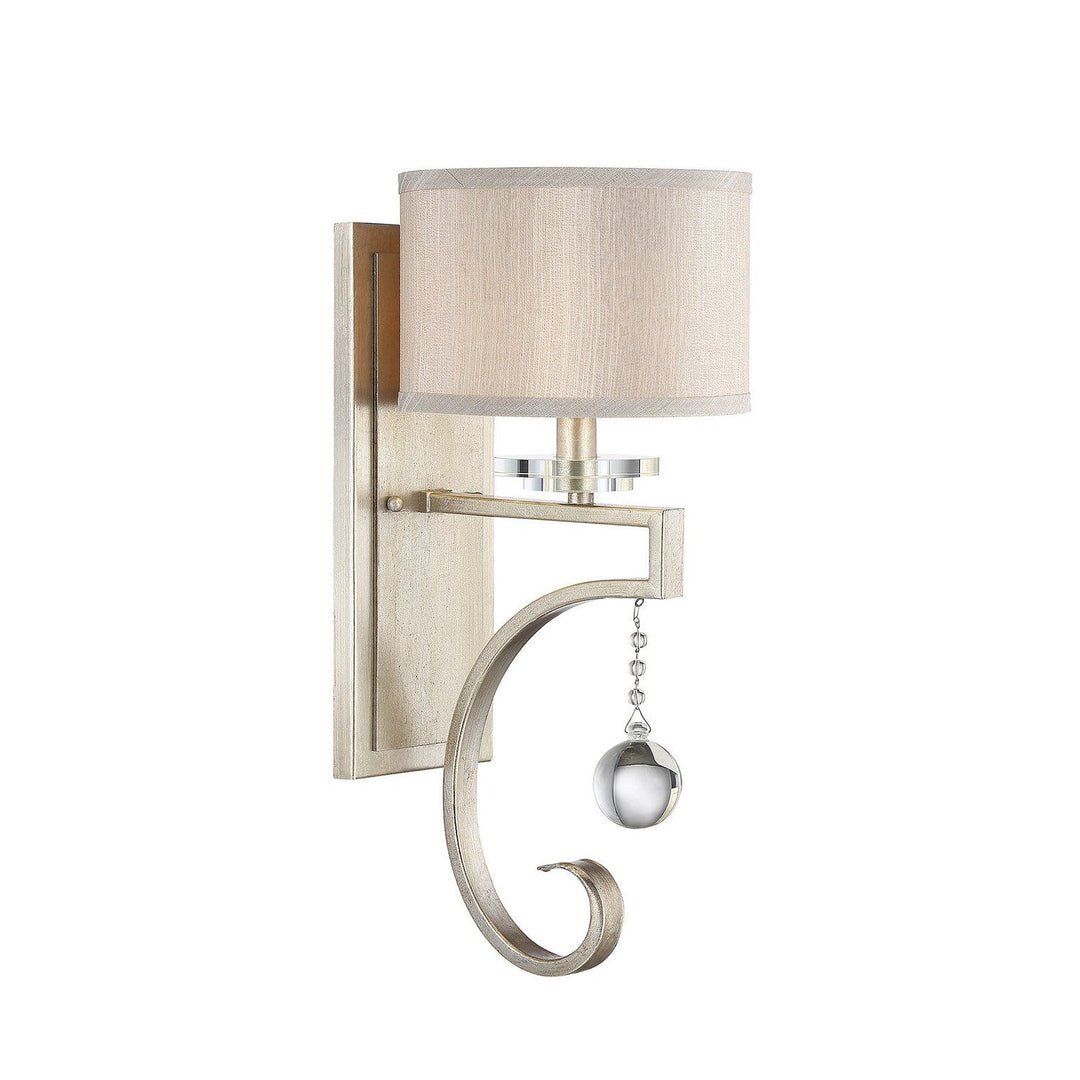 Savoy House Rosendal 9-256-1-307 Wall Sconce Light - Silver Sparkle