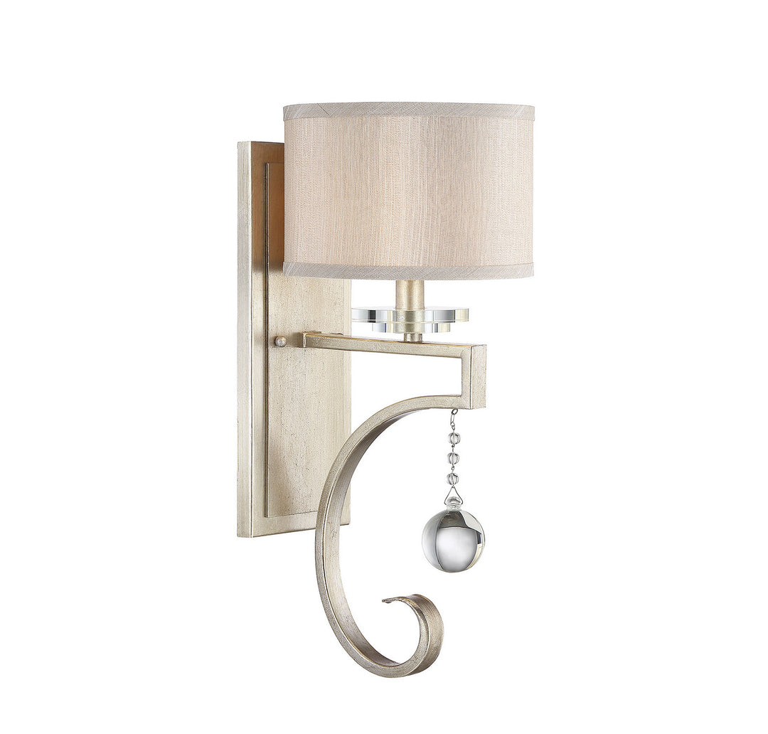 Savoy House Rosendal 9-256-1-307 Wall Sconce Light - Silver Sparkle