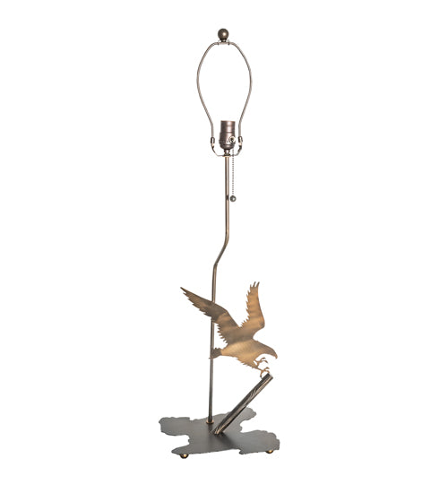 Meyda Tiffany Lighting 36437 Strike Of The Eagle One Light Table Base Utility Light Copper/Antique/Verde