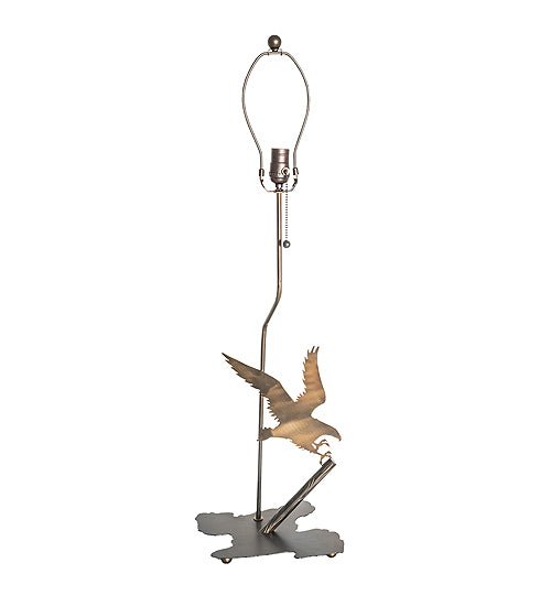 Meyda Tiffany Lighting 36437 Strike Of The Eagle One Light Table Base Utility Light Copper/Antique/Verde