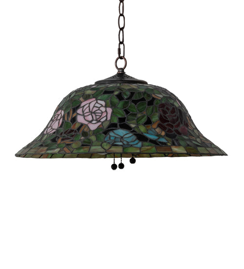 Meyda Tiffany Tiffany Rosebush 36446 Pendant Light - Mahogany Bronze