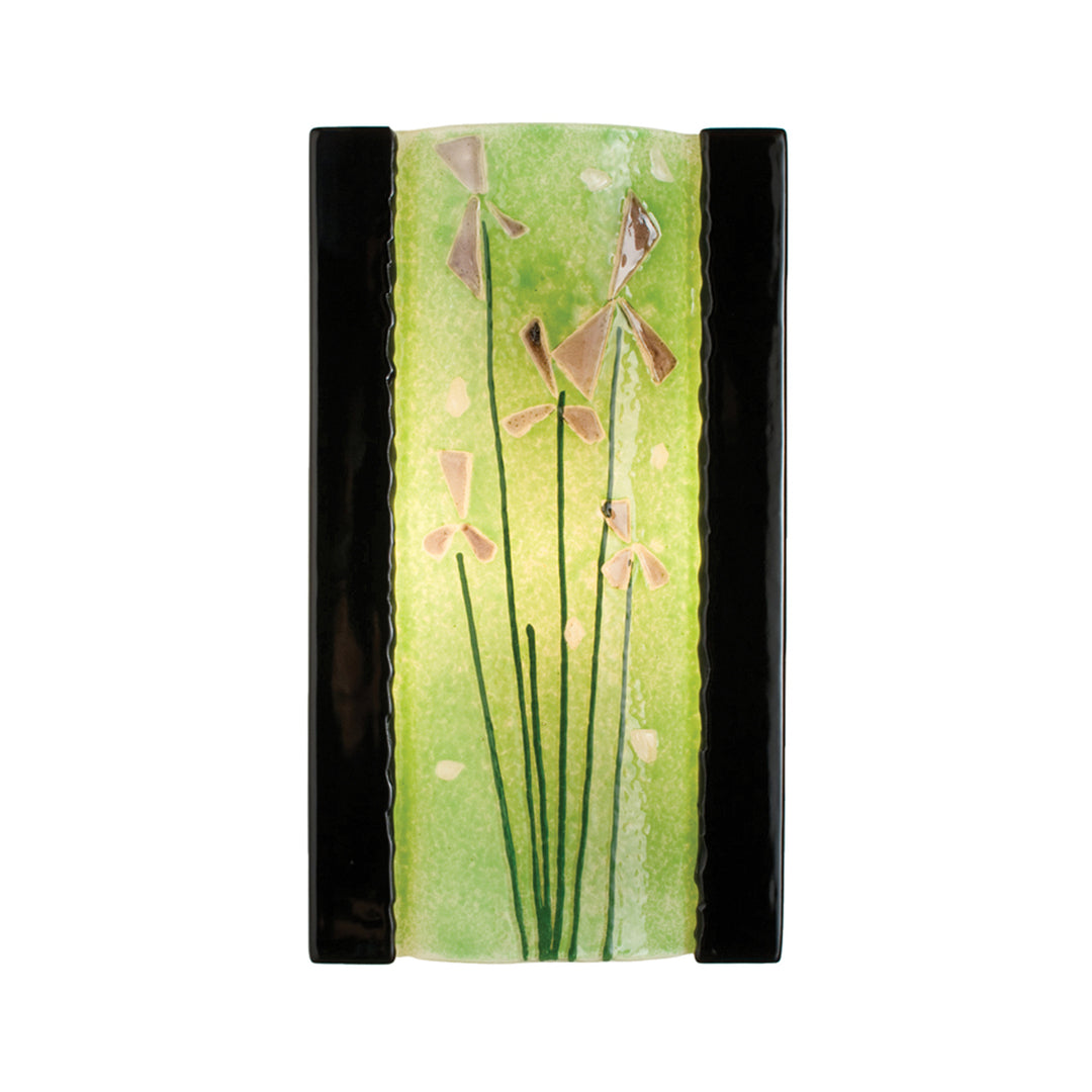 A-19 reFusion RE101-BG-MLM Wall Sconce Light - Black Gloss and Multi Lime