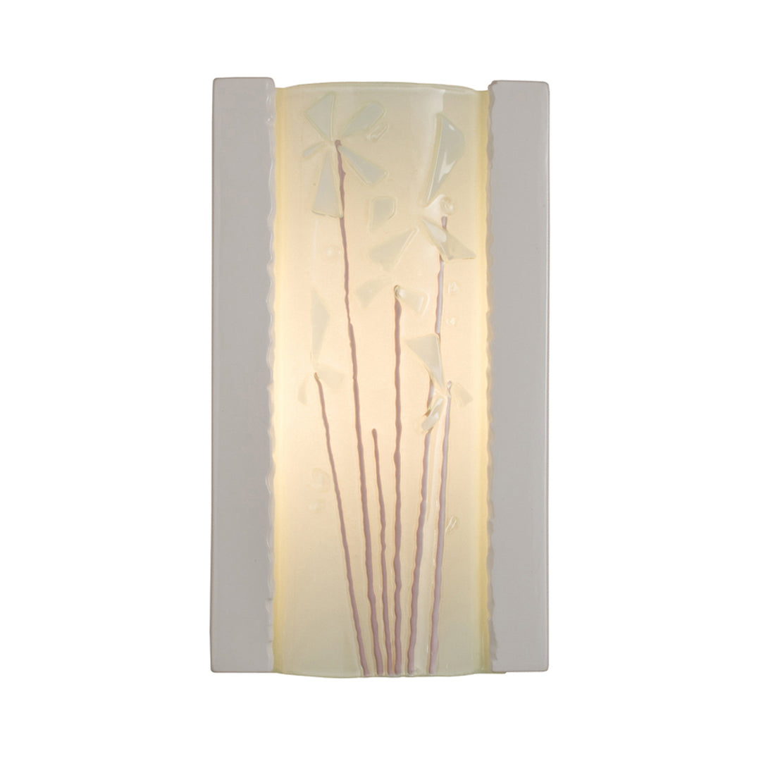 A-19 reFusion RE101-WG-WF Wall Sconce Light - White Gloss and White Frost