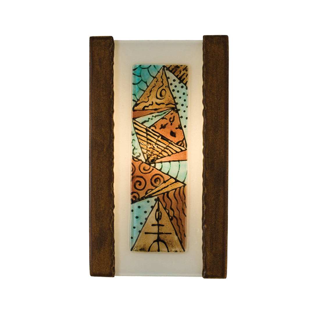 A-19 reFusion RE103-BT-MTQ Wall Sconce Light - Butternut and Multi Turquoise