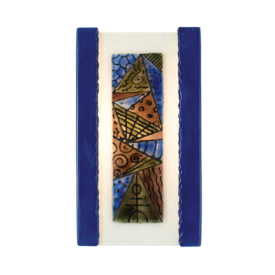 A-19 reFusion RE103-CB-MSH Wall Sconce Light - Cobalt Blue and Multi Sapphire