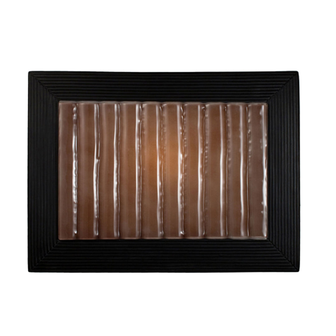 A-19 reFusion RE104-MB-RW Wall Sconce Light - Matte Black and Rosewood