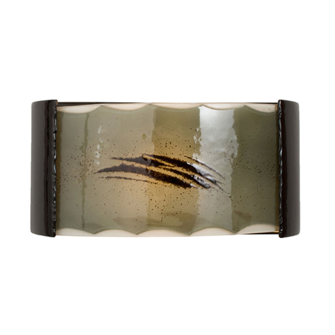A-19 reFusion RE106-BG-SW Wall Sconce Light - Black Gloss and Seaweed