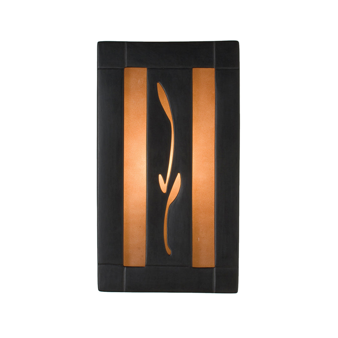 A-19 reFusion RE111-MB-RW Wall Sconce Light - Matte Black and Rosewood