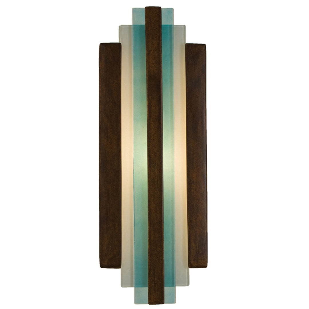 A-19 reFusion RE113-BT-TQ Wall Sconce Light - Butternut and Turquoise