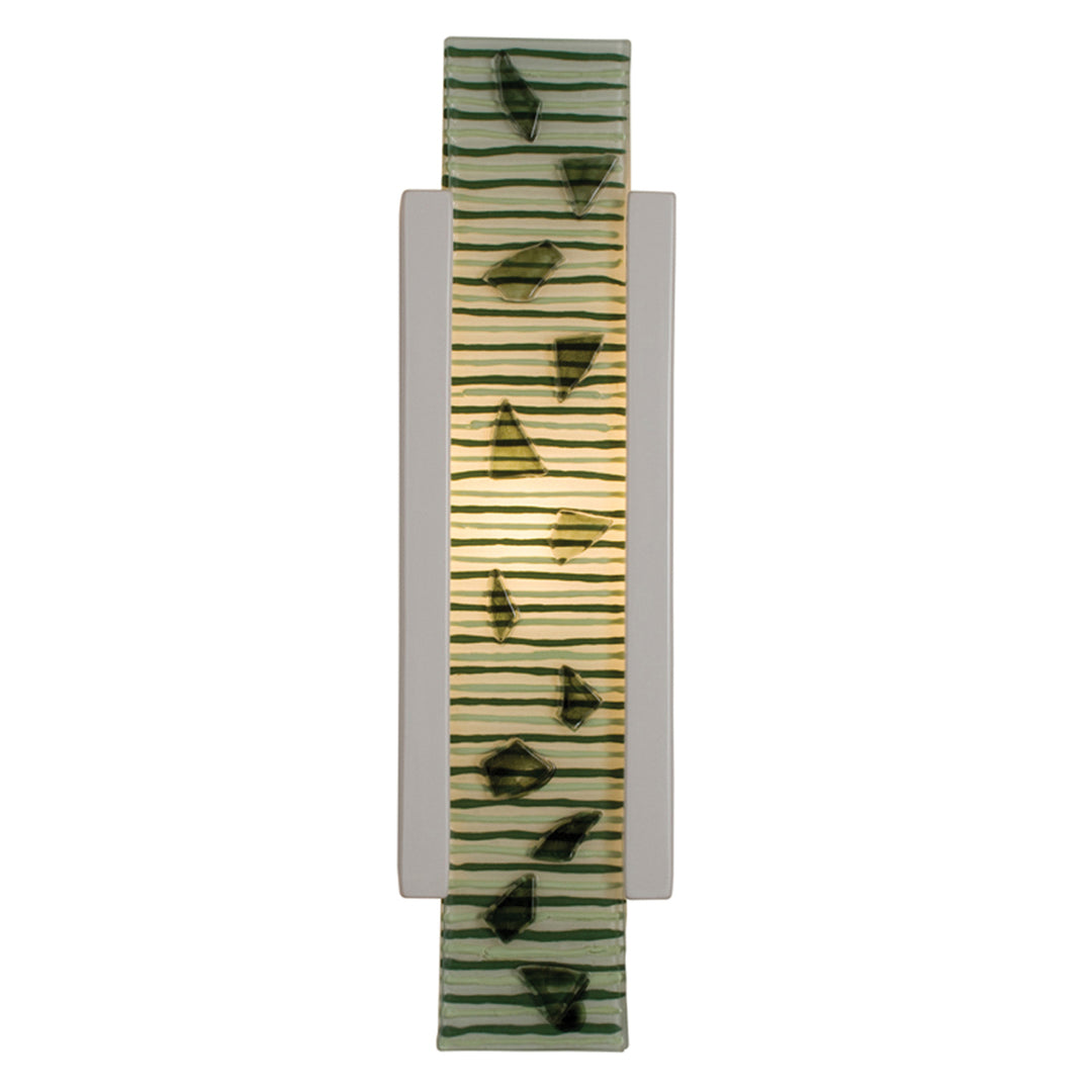 A-19 reFusion RE115-WG-MSW Wall Sconce Light - White Gloss and Multi Seaweed