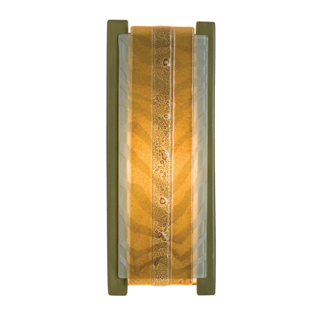 A-19 reFusion RE117-SG-ACM Wall Sconce Light - Sagebrush and Albino Caramel