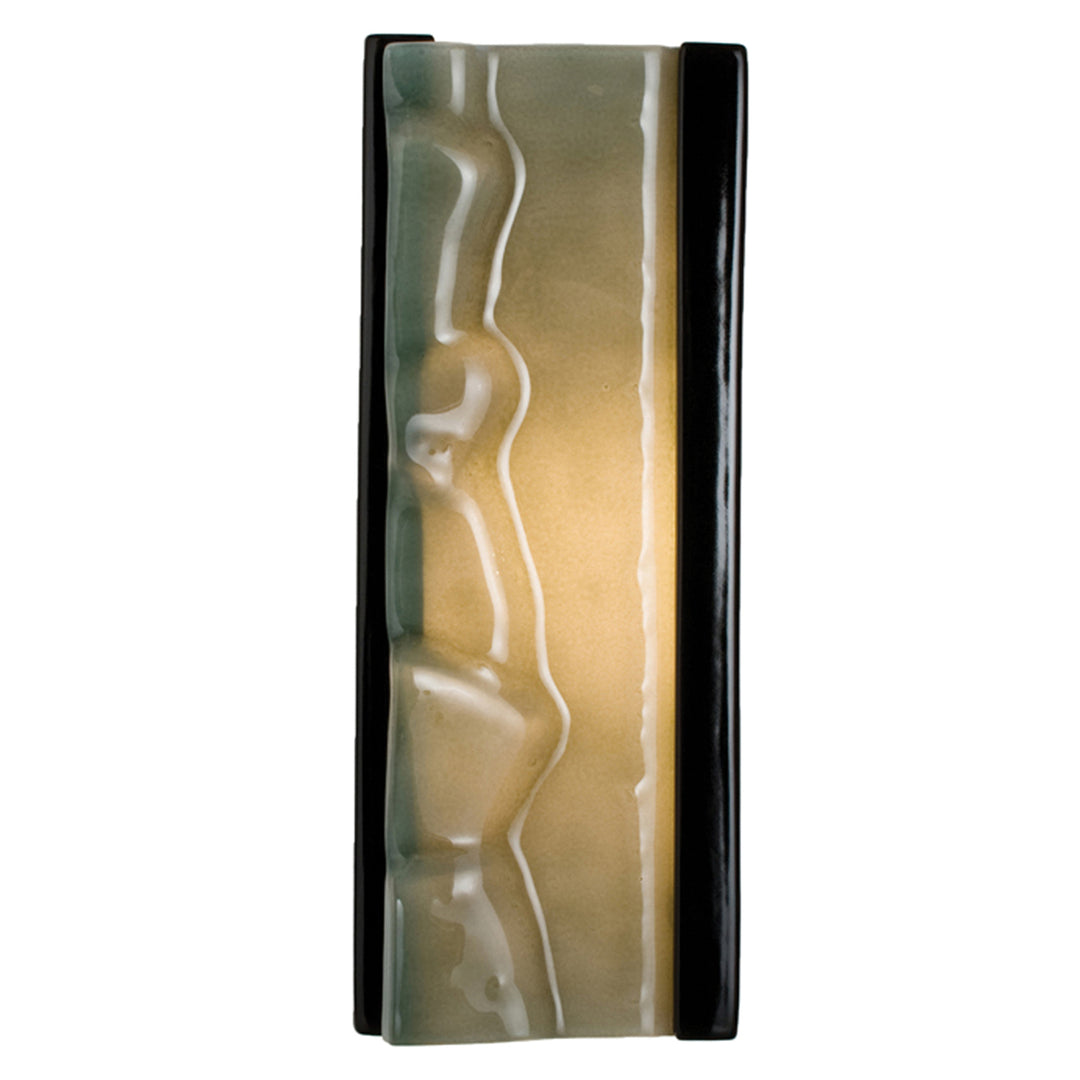 A-19 reFusion RE118-BG-SW Wall Sconce Light - Black Gloss and Seaweed