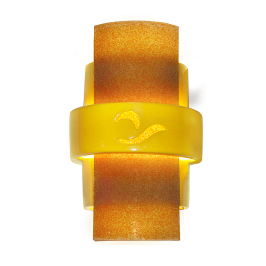 A-19 reFusion RE121-SY-TG Wall Sconce Light - Sunflower Yellow and Tangelo