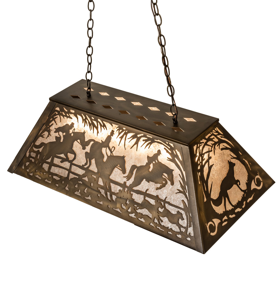 Meyda Tiffany Fox Hunt 109744 Pendant Light - Oil Rubbed Bronze