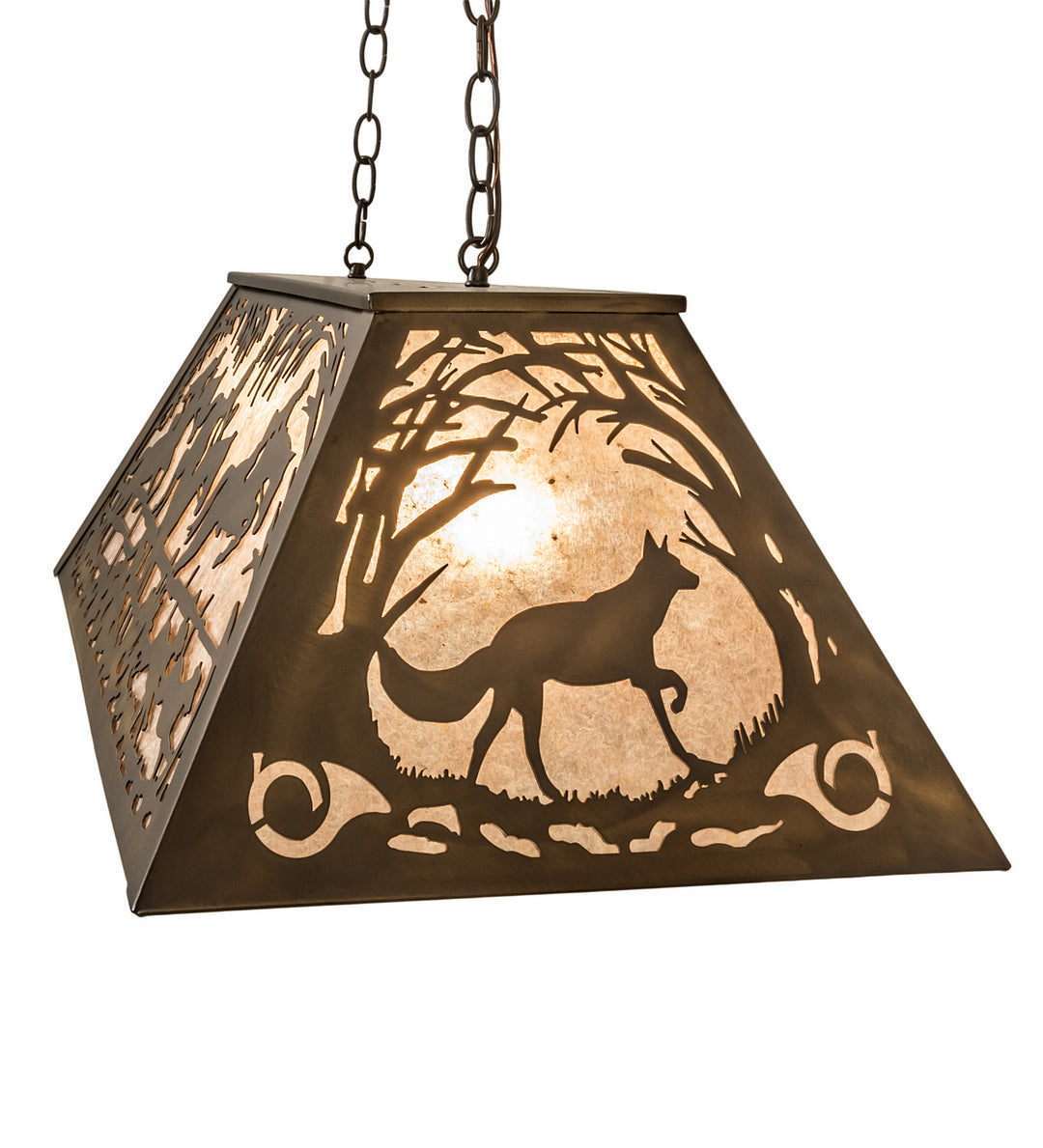 Meyda Tiffany Fox Hunt 109744 Pendant Light - Oil Rubbed Bronze