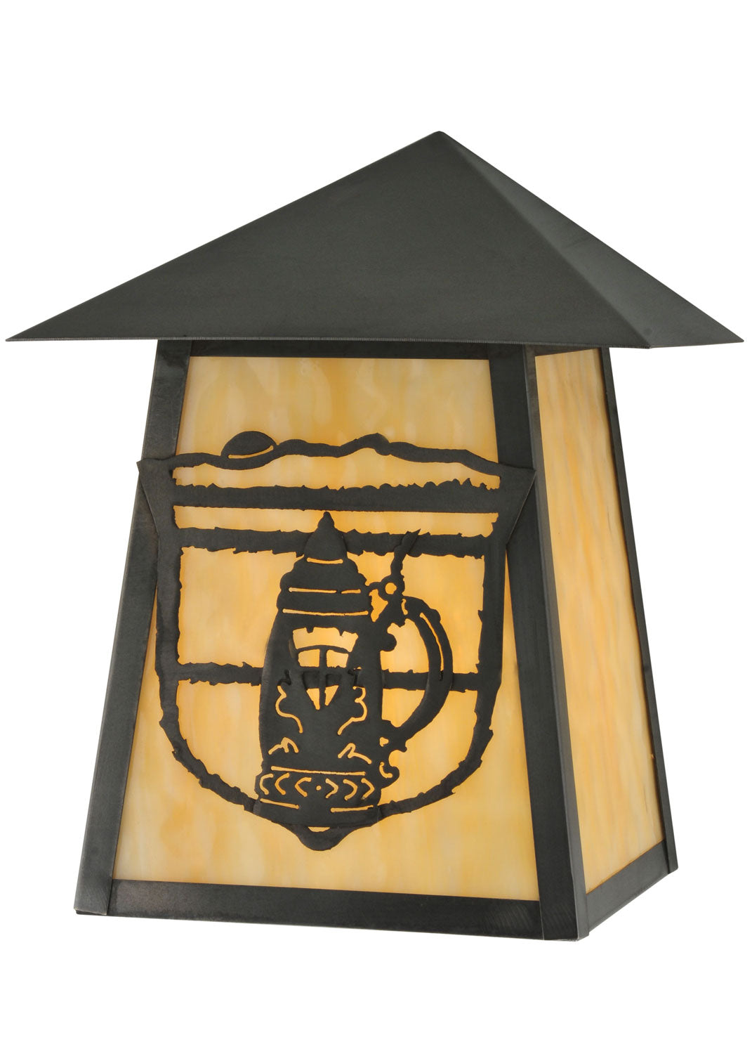 Meyda Tiffany Lighting 112463 Lake Clear Lodge One Light Wall Sconce Outdoor Bronze / Dark