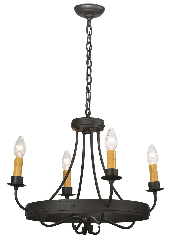 Meyda Tiffany Franciscan 112632 Chandelier Light - Wrought Iron