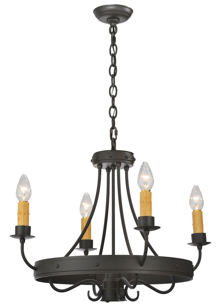 Meyda Tiffany Franciscan 112633 Chandelier Light - Wrought Iron