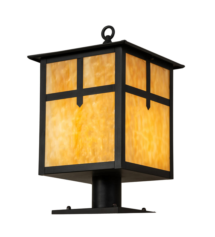 Meyda Tiffany Lighting 113010 Seneca One Light Post Mount Outdoor Bronze / Dark