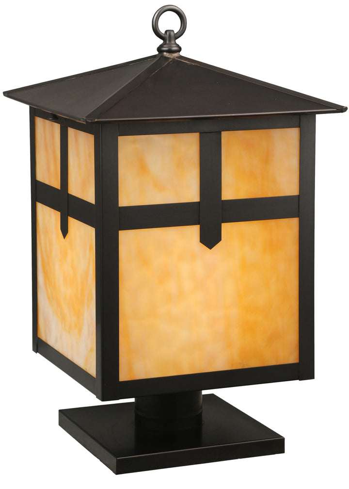 Meyda Tiffany Lighting 113010 Seneca One Light Post Mount Outdoor Bronze / Dark