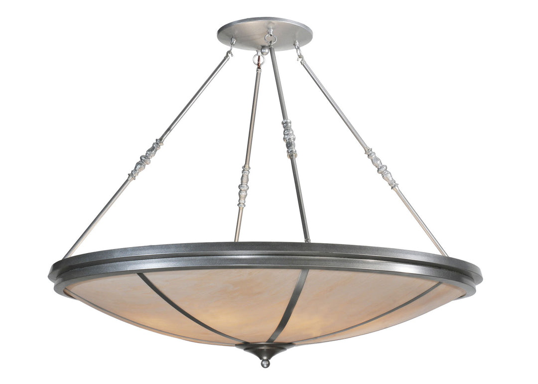 Meyda Tiffany Commerce 114904 Pendant Light - Nickel Faux Alabaster Acrylic Sb In