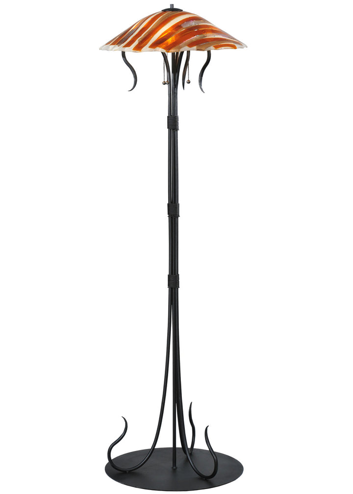 Meyda Tiffany Lighting 115471 Marina Three Light Floor Lamp Lamp Bronze / Dark