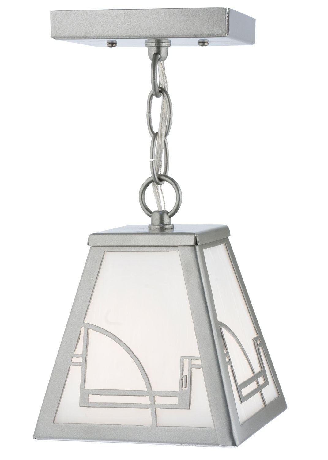 Meyda Tiffany Lighting 116750 Revival One Light Mini Pendant Outdoor Pewter, Nickel, Silver