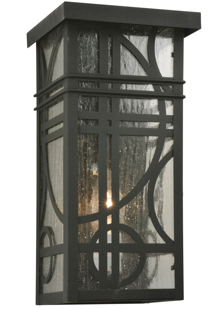 Meyda Tiffany Lighting 116774 Revival One Light Wall Sconce Outdoor Black