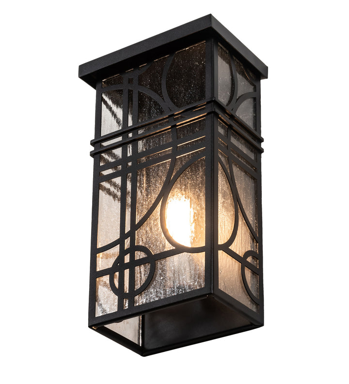 Meyda Tiffany Lighting 116773 Revival One Light Wall Sconce Outdoor Black