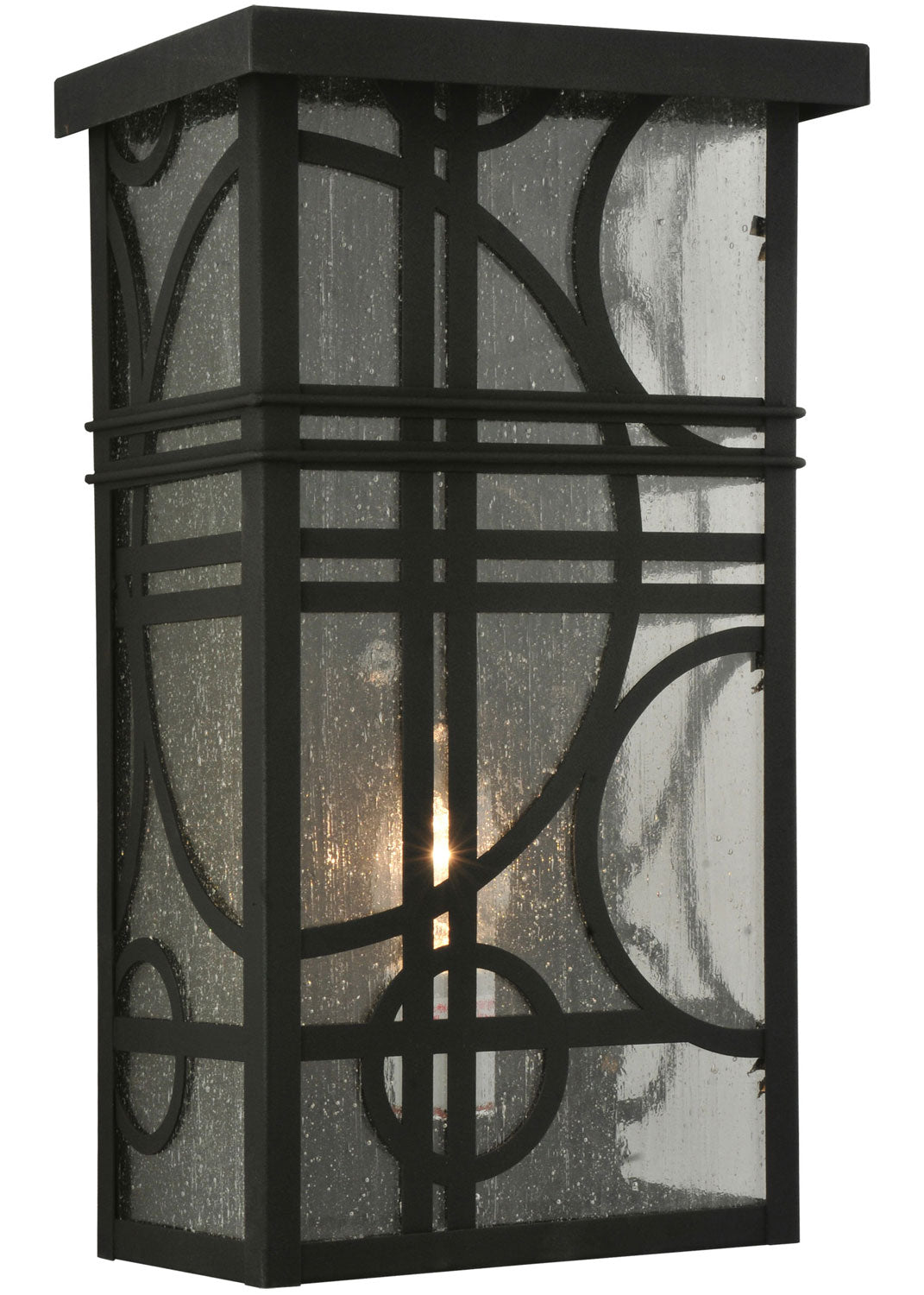 Meyda Tiffany Lighting 116773 Revival One Light Wall Sconce Outdoor Black