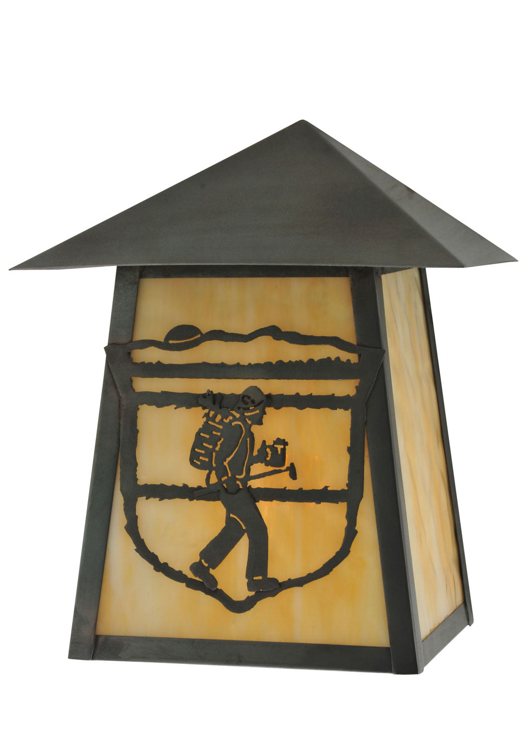 Meyda Tiffany Lighting 116860 Lake Clear Lodge One Light Wall Sconce Outdoor Bronze / Dark