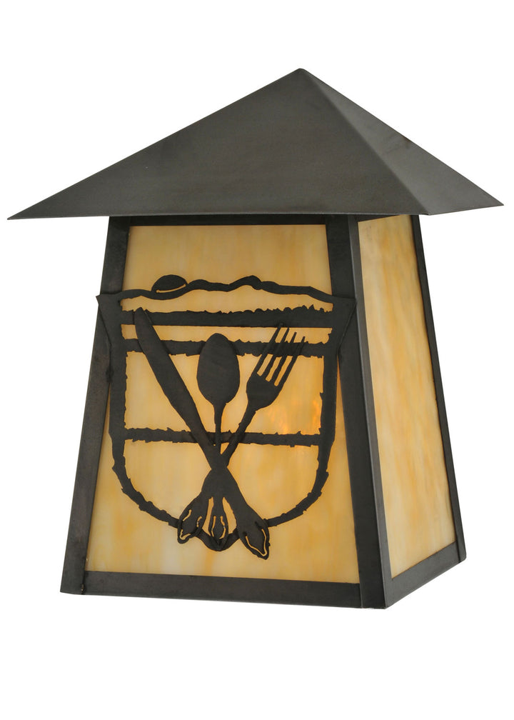 Meyda Tiffany Lighting 116862 Lake Clear Lodge One Light Wall Sconce Outdoor Bronze / Dark
