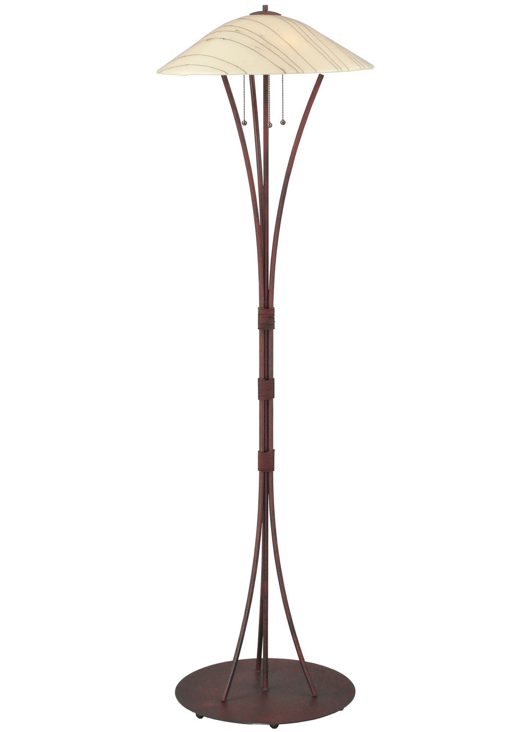 Meyda Tiffany Lighting 117164 Metro Fusion Three Light Floor Lamp Lamp Bronze / Dark