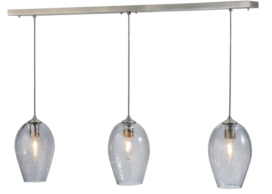 Meyda Tiffany Crackle Orb 117166 Pendant Light - Brushed Nickel