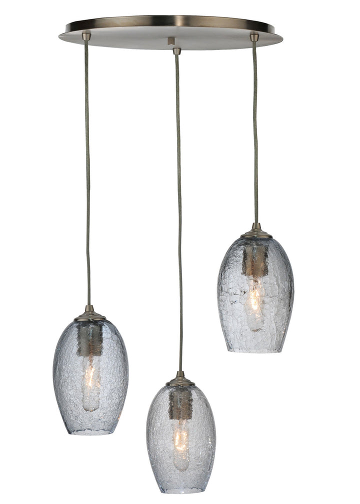Meyda Tiffany Crackle Orb 117170 Pendant Light - Brushed Nickel