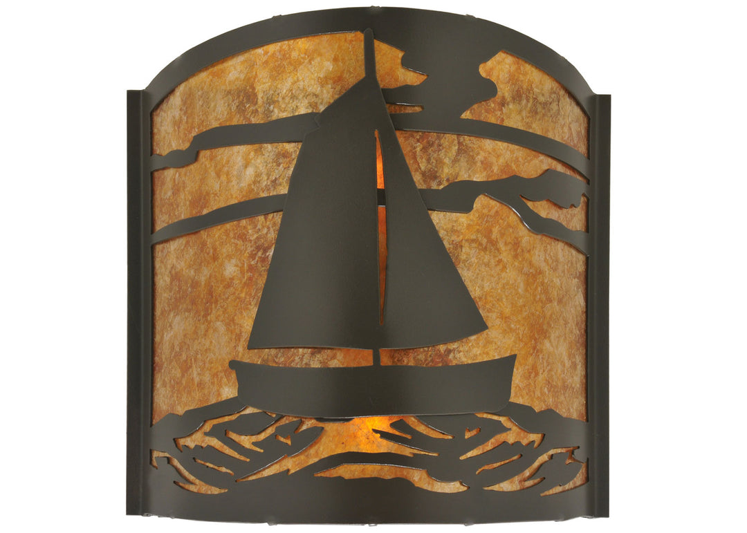 Meyda Tiffany Sailboat 117834 Wall Light - Timeless Bronze