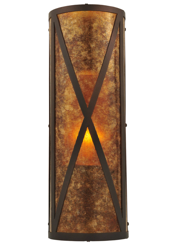 Meyda Tiffany Saltire Craftsman 117850 Wall Light - Mahogany Bronze