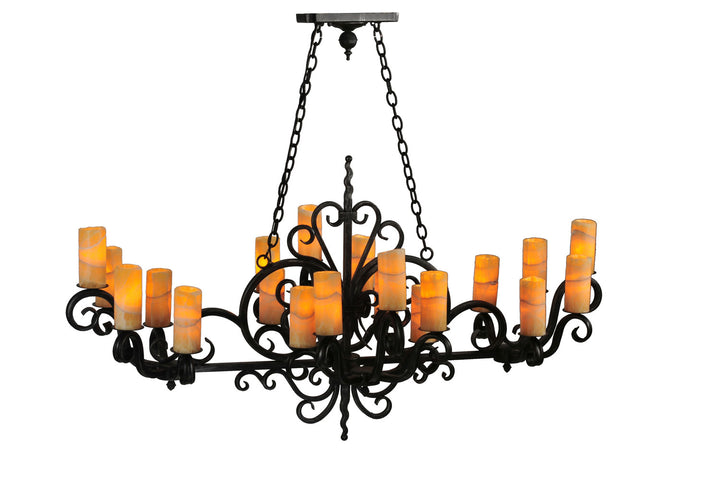 Meyda Tiffany Kean 118203 Chandelier Light - Blackwash /Some Antique Iron