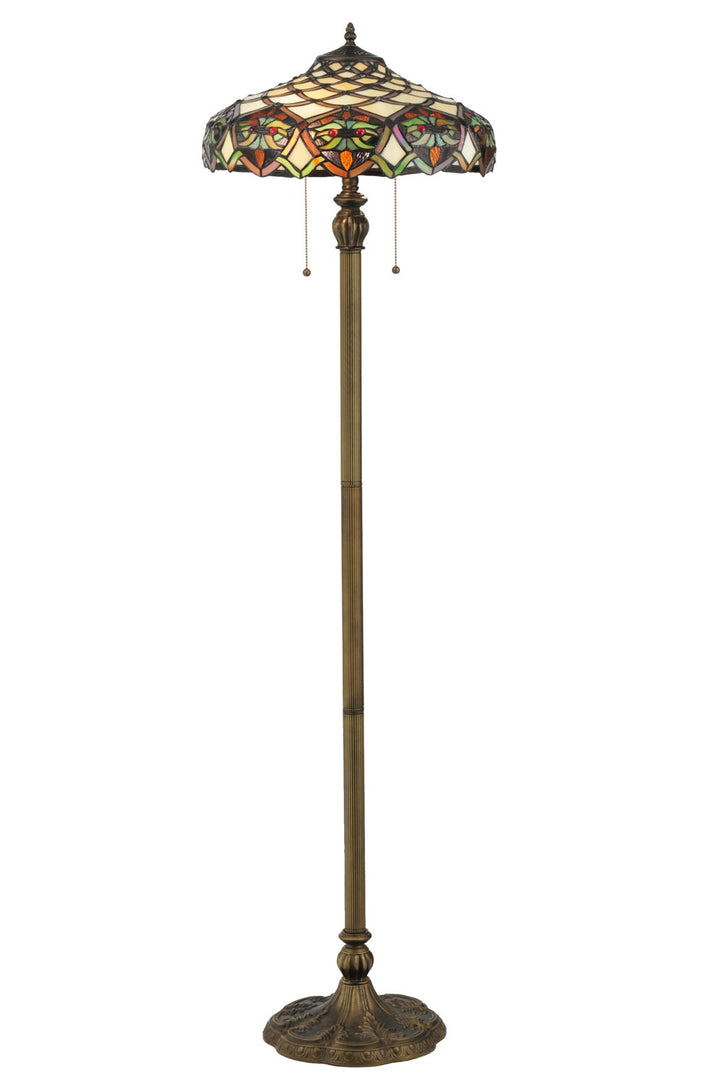 Meyda Tiffany Lighting 119598 Franco Two Light Floor Lamp Lamp Bronze / Dark