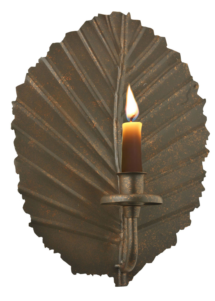Meyda Tiffany Lighting 121102 Nicotiana Leaf Wall Candle Holder Home Decor Bronze / Dark