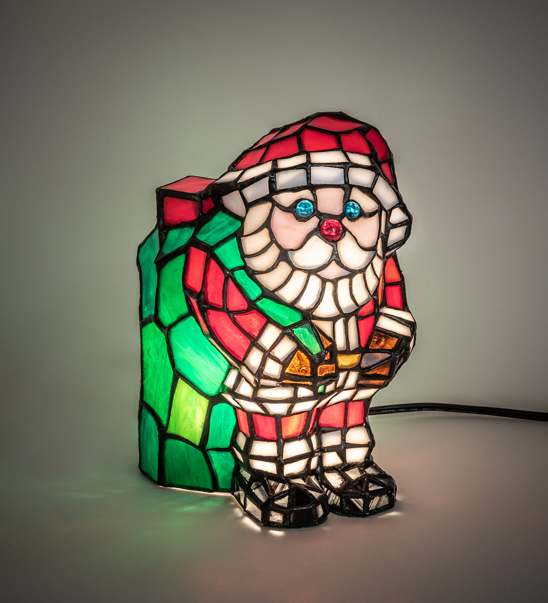 Meyda Tiffany Lighting 17241 Santa Claus One Light Accent Lamp Lamp Bronze / Dark