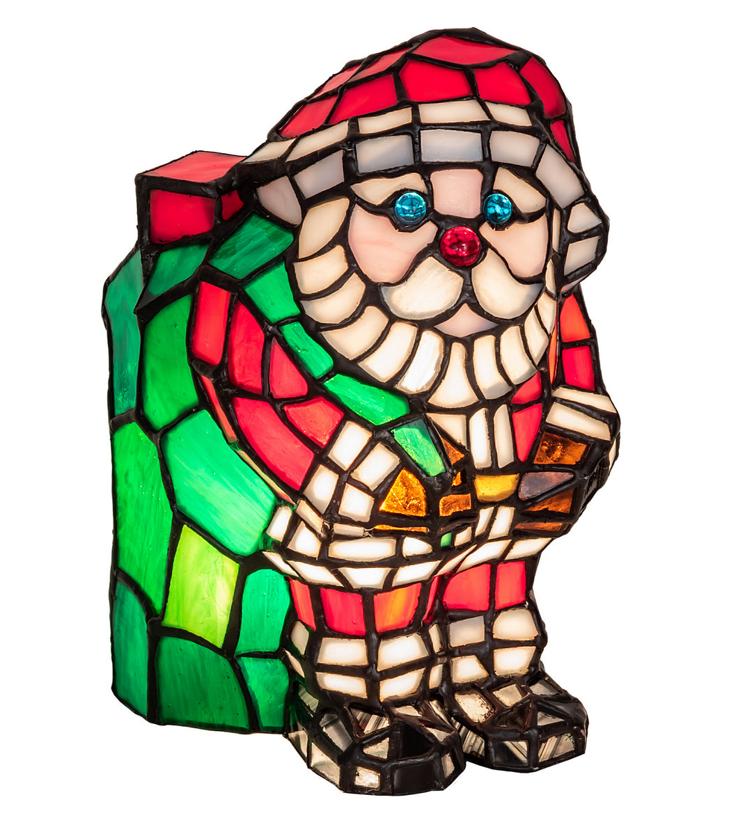 Meyda Tiffany Lighting 17241 Santa Claus One Light Accent Lamp Lamp Bronze / Dark