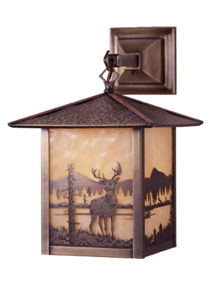 Meyda Tiffany Lighting 39833 Seneca One Light Wall Sconce Outdoor Bronze / Dark