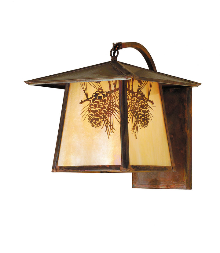 Meyda Tiffany Lighting 54878 Stillwater One Light Wall Sconce Outdoor Copper/Antique/Verde