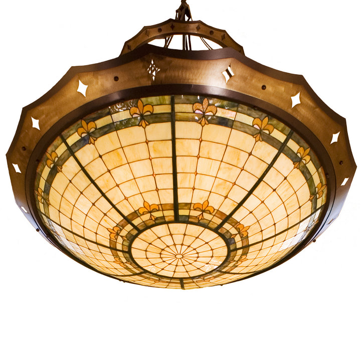 Meyda Tiffany Fleur-De-Lite 82439 Pendant Light - Timeless Bronze