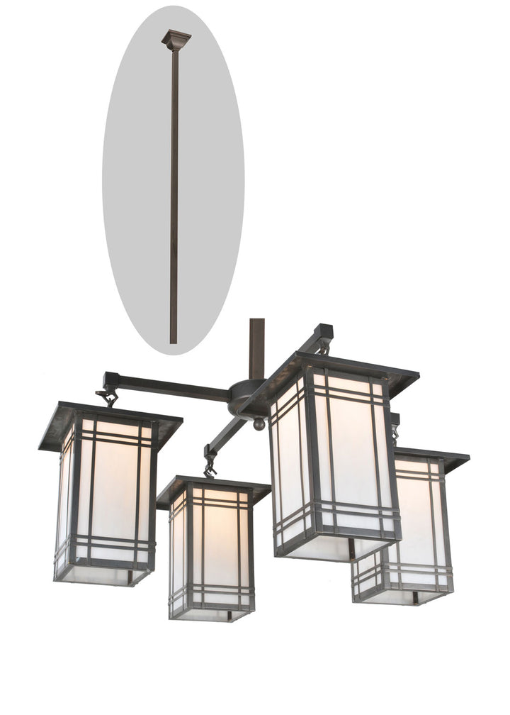 Meyda Tiffany Hyde Park 82505 Chandelier Light - Craftsman Brown